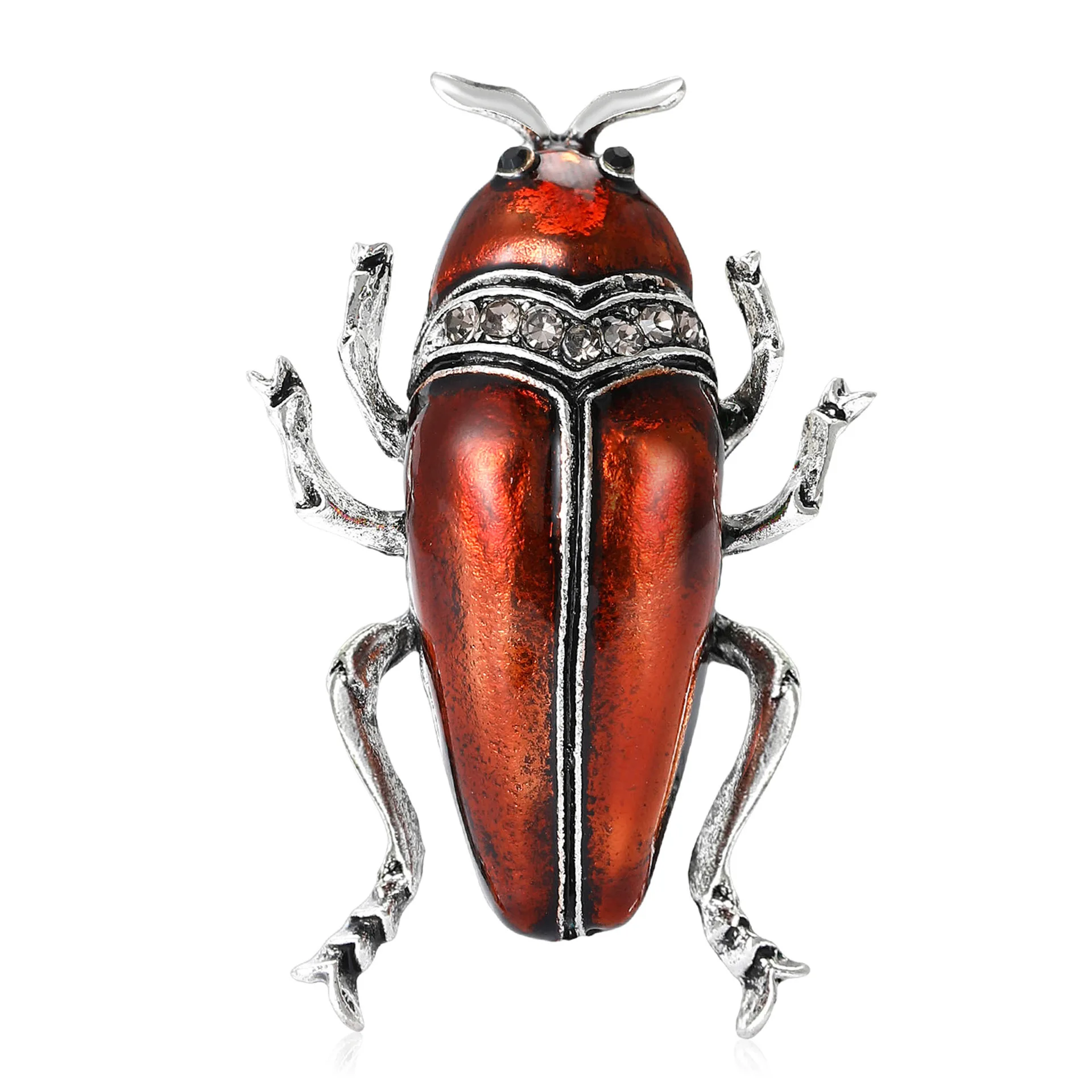 

Cute Enamel Personalized Creative Beetle Rhinestone Insect Brooch, 2 Colors Available, Suit Gift, Office Everyday Dress, Jewelry