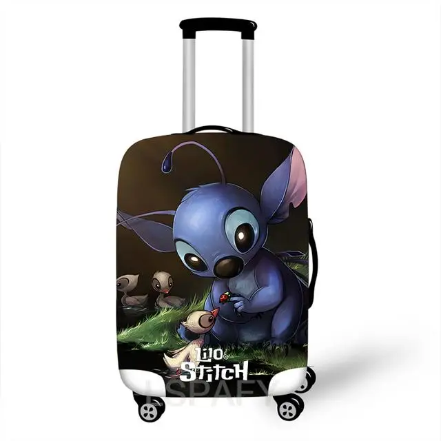 Disney-Fundas protectoras de Lilo Stitch para equipaje, protector grueso elástico para maleta, bolsa de polvo, funda de viaje de dibujos animados,