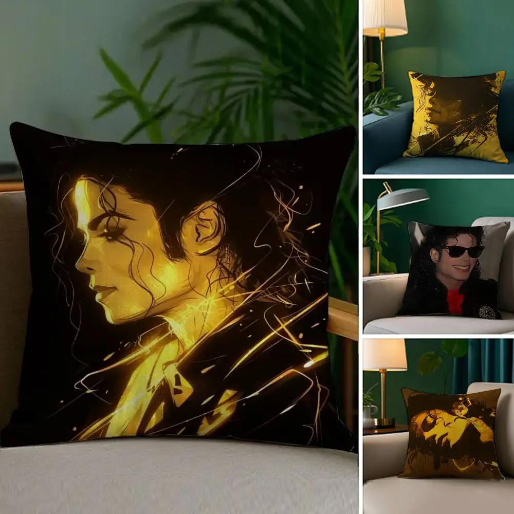 

The King Of Pop Michael Jackson-A Pillow Case Comfort Sofa Bed Silky Elegant Invisible Zipper Custom Decorative b