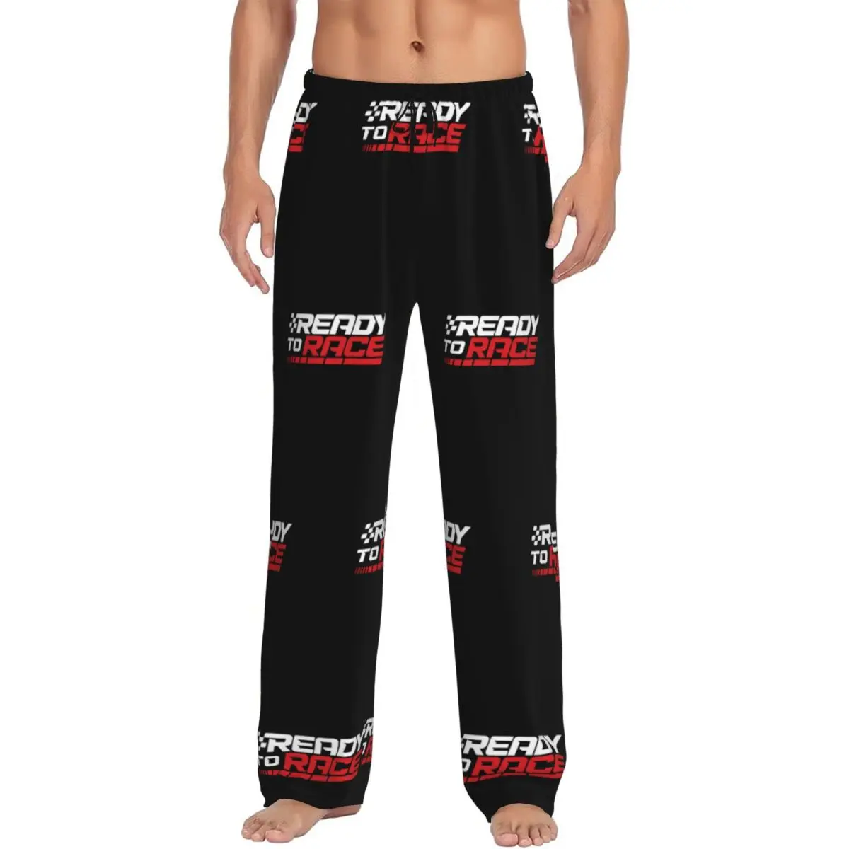 طباعة مخصصة جاهزة لسباق بيجامة السراويل للرجال موتوكروس بيتومين ملابس النوم قيعان مع جيوب #1