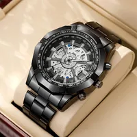 Men Casual Watch Luxury Stainless Steel Wristband Waterproof Male Wristwatches Men Gift Accessories
