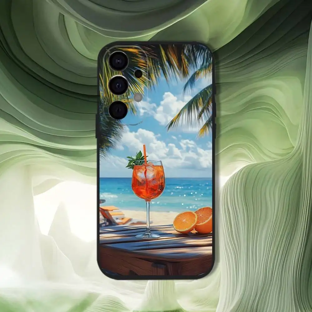 Aperol Spritz Art Phone Case For Samsung S25,S24,S21,S22,S23,S30,Ultra,S20,Plus,Fe,Lite,5G Black Cover