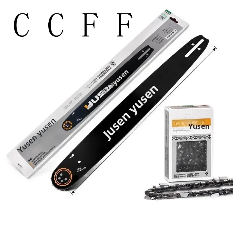 전기톱에 적합한 원래 공장, 유센 대형 3/8-20인치 34피스 68섹션 가이드 플레이트 체인(점화 플러그 액세서리 포함)