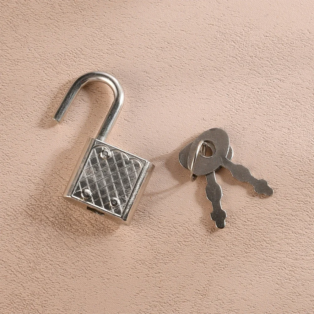 5Pc Small Luggage Box Lock with Keys Metal Mini Retro Padlock for Notebook Diary Zinc Alloy Suitcase Locker Hardware Set 32*17mm