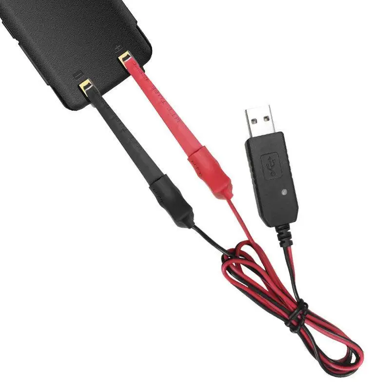 Universal USB Alligator Clip Charger Cable Auto Detect No Measurement Needed Perfect For All Two Way Radios