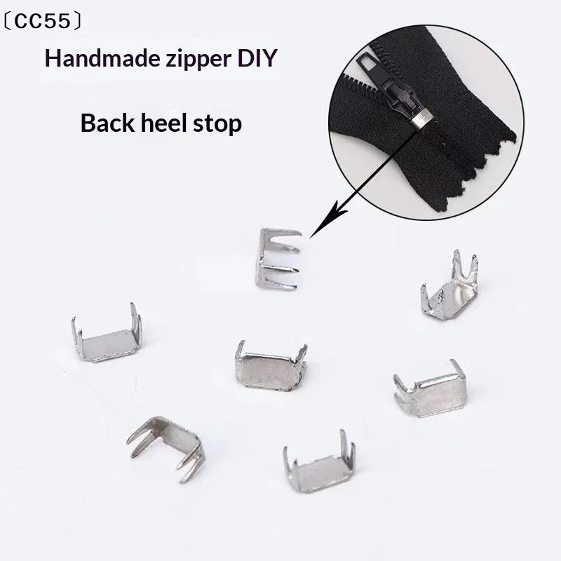 

20PCS 5# Zipper Stop Metal Clasp Claw-Style Tail Four-Claw End Zipper Head Tail Regulation Four-Claw Code Card Stop〔CC55〕