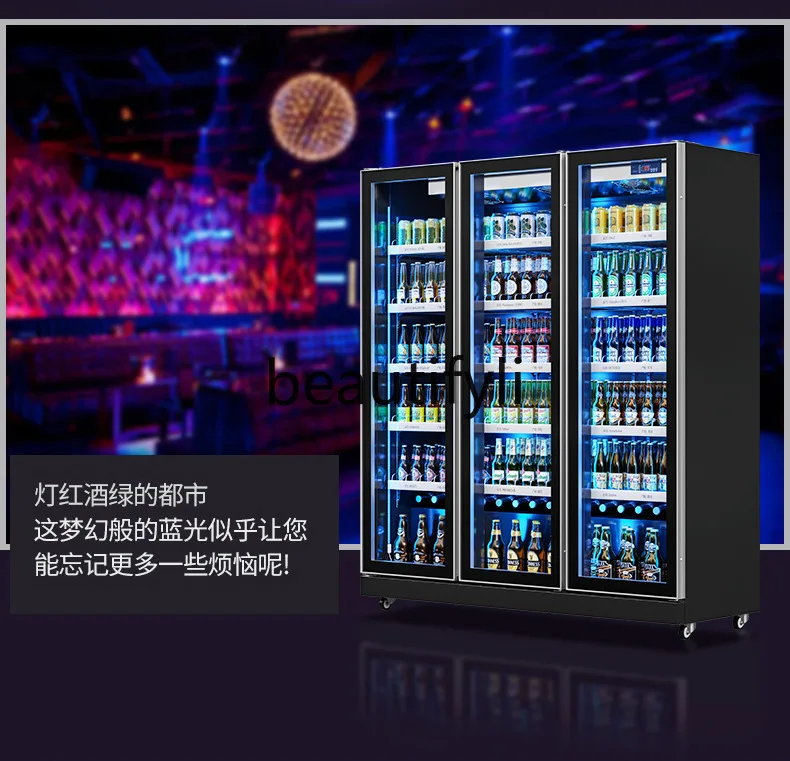 

Bar Freezer Beverage Beer Vertical Fresh Display Cabinet Refrigerator Commercial Refrigerated Cabinet