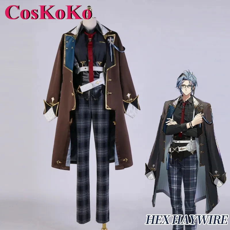 CosKoKo Hex Haywire Cosplay Anime Vtuber Nijisanji XSOLEIL Costume Fashion Handsome Uniform Halloween Party Role Play Clothing