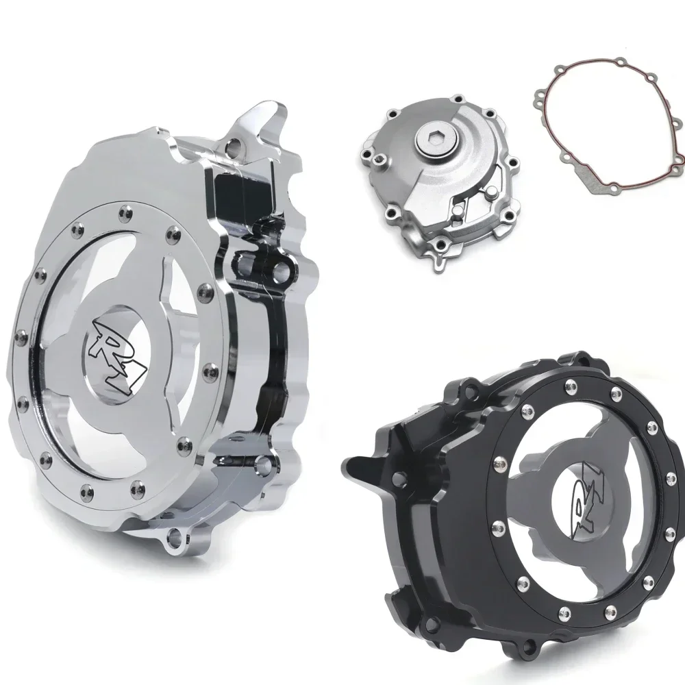 

Motorcycle Parts W/Gasket Engine Stator Crankcase Crank Case Cover For Yamaha YZF-R1 2015-2024 Silver