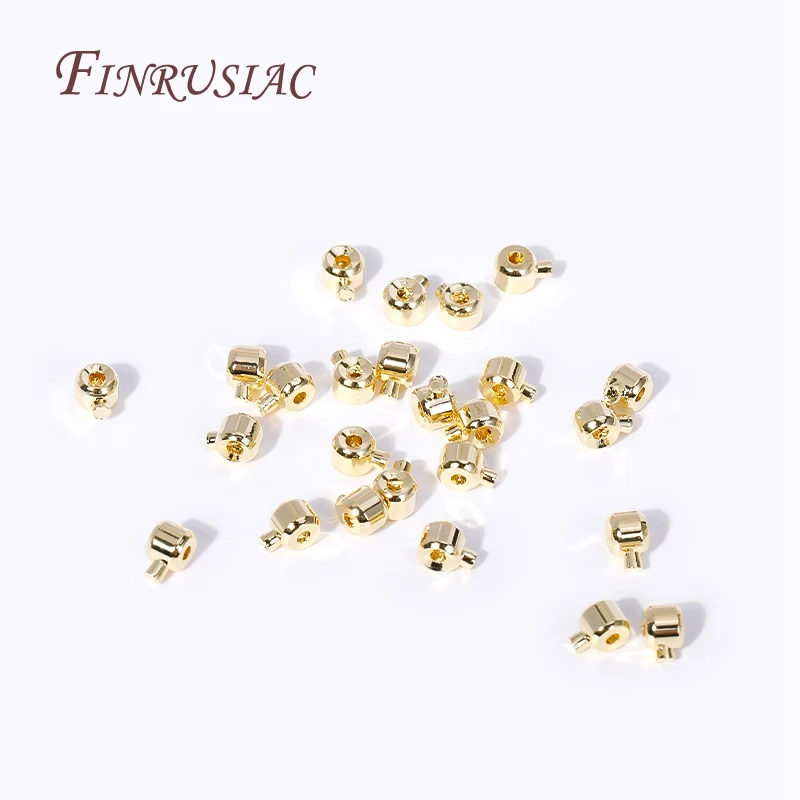 18K vergoldete Quetschperlen, Crimpperlen für Schmuck, Crimp-Endperlen, Zubehör für Schmuck, DIY-Zubehör, Großhandel – Detail 24