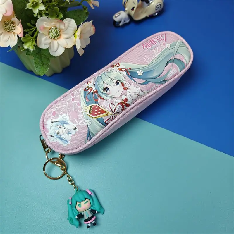 อุปกรณ์ต่อพ่วงอะนิเมะ Hatsune Miku กล่องดินสอการ์ตูนนักเรียนความจุขนาดใหญ่สะดวกเครื่องเขียนกล่องดินสอของขวัญวันหยุด