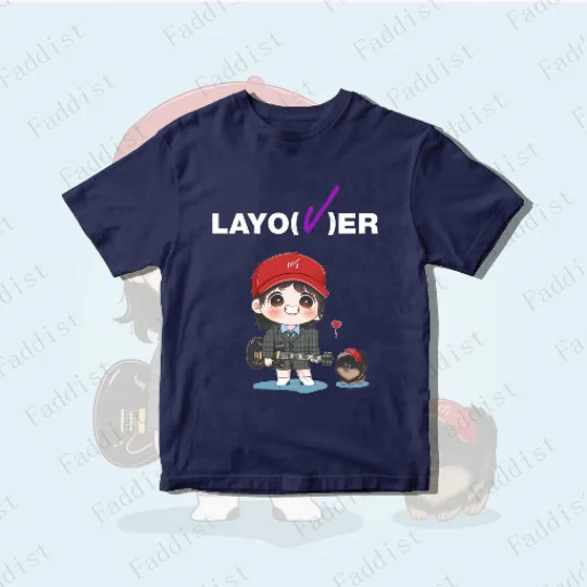 Summer fashion T-shirt, Kpop Layover print, short sleeve casual sports T-shirt for boys and girls