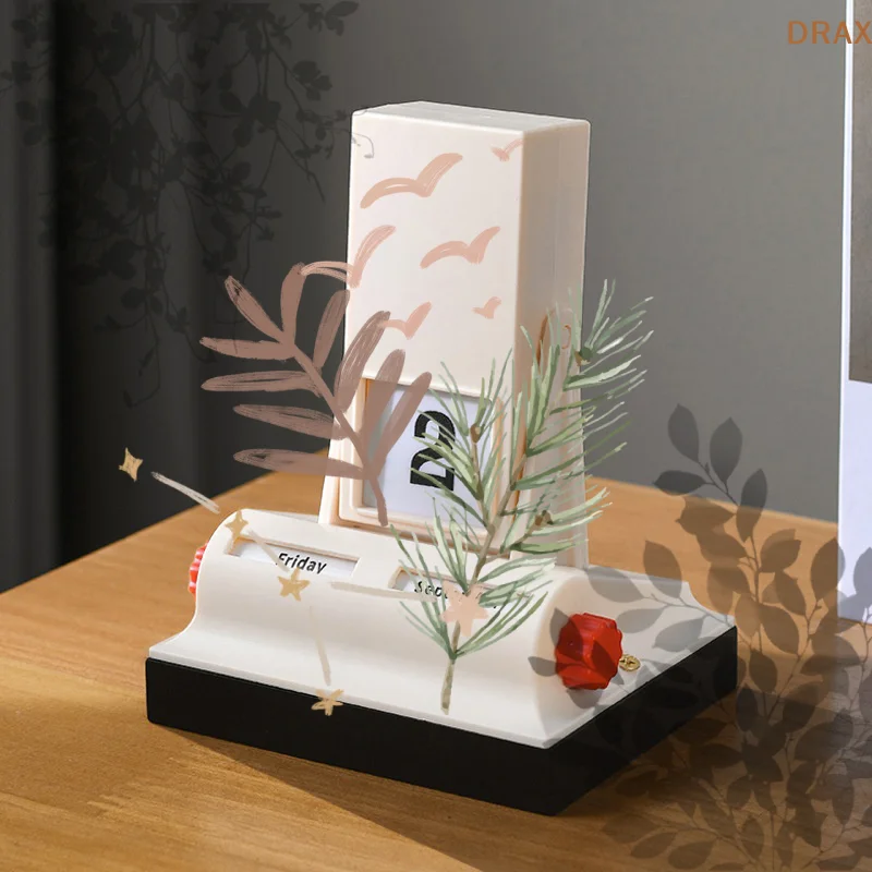 

Reusable Flip-Display Desktop Calendar, Perpetual Day & Month Indicators For Home Ornaments & Gifts