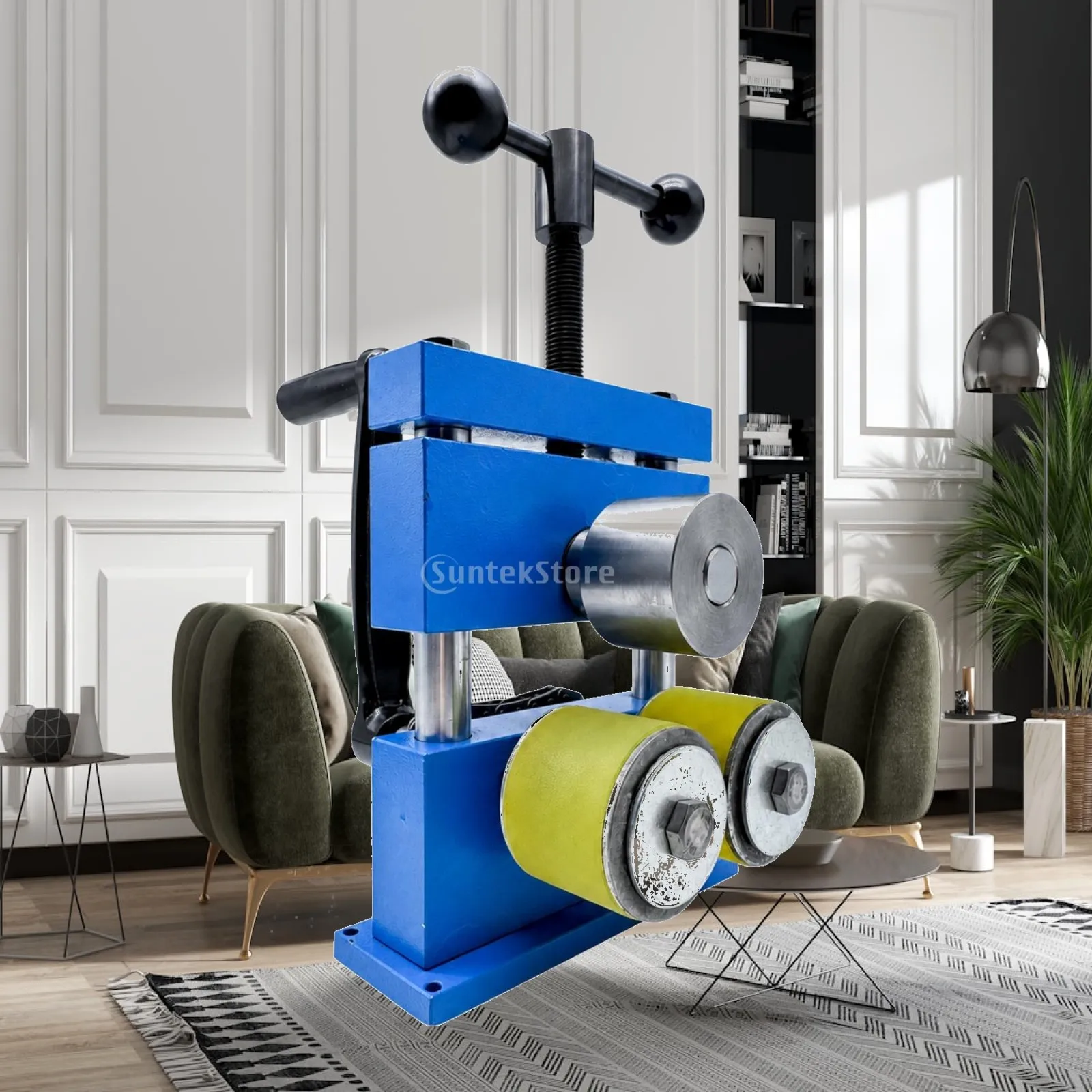 Metal Jewelry Shaping Machine Manual Circular Rolling Mill for Bracelet Ring Bending Workshop Bench Tool