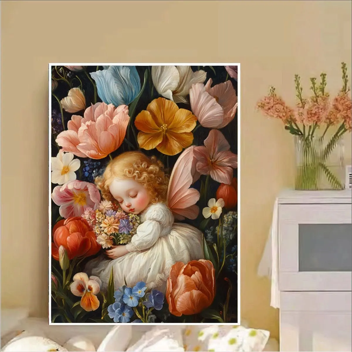 

Наборы с принтом ангела, вышивка крестиком, 11CT, 9CT, вышивка, сделай сам, хлопковые наборы для рукоделия, поделки с иглами