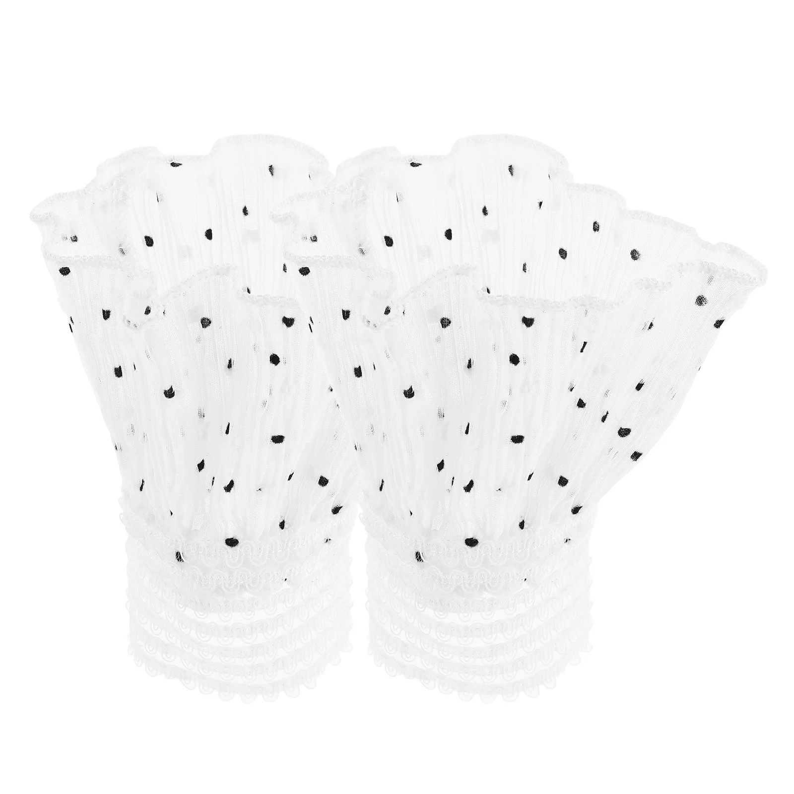 Lace Cuff Sleeves For Women Detachable Fake Floral Wrist Accessories Bridal Prom Costume Arm Cover Short Fingerless Gloves