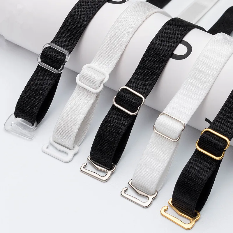 10Pairs Women Non-slip Shoulder Strap Adjustable Solid Color Slip Resistant Bra Straps Double Shoulder Elastic Brassiere Strap