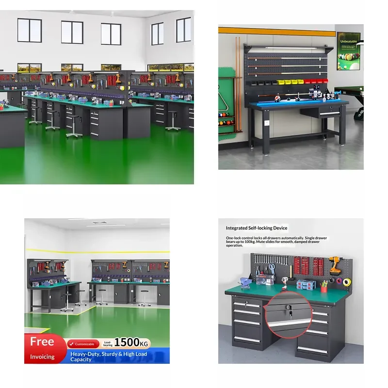

Heavy-Duty Stainless Steel Workbench Bench Workshop Operating Table Anti-Static Billiard Cue Repair Customizable Test Bench