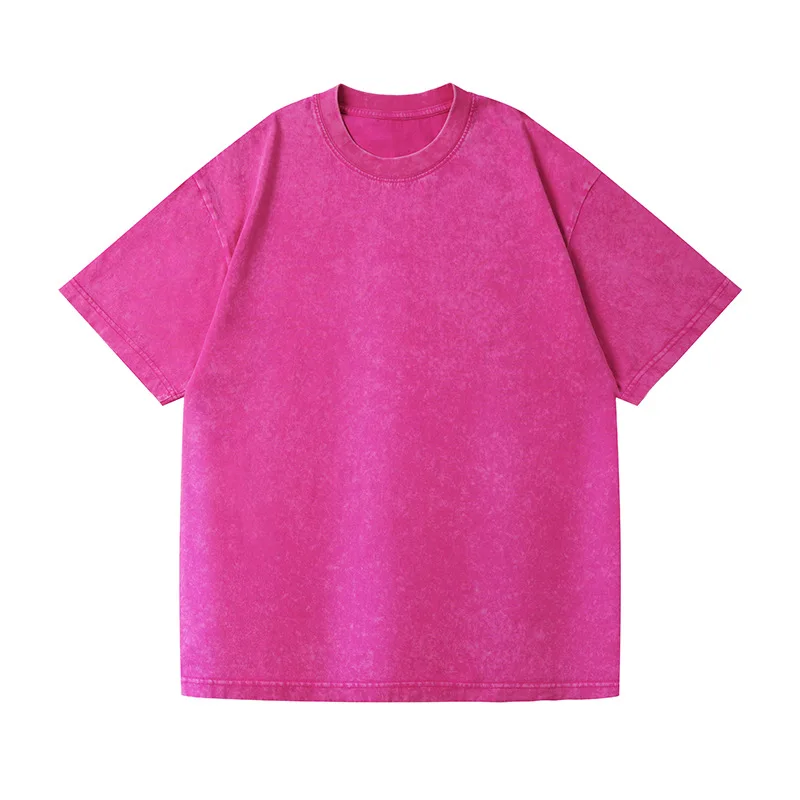 Plus Size Thick Heavy mens Washed Vintage T-Shirt Summer Casual T Shirts Short Sleeve Loose Crewneck Cotton Tops for Women Men image 6