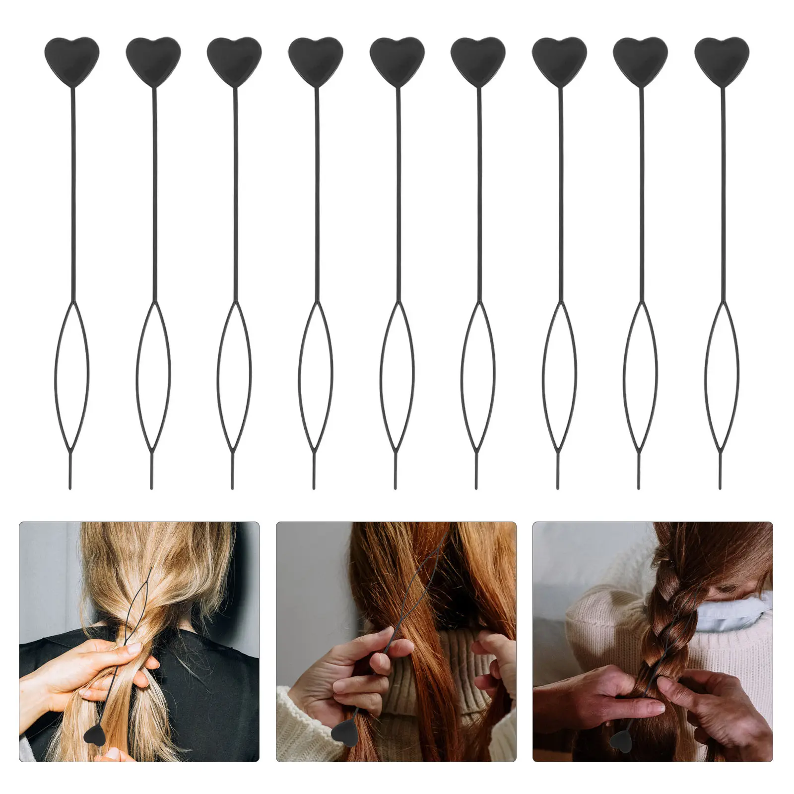 18Pcs Braiding Hair Supplies Kit Includes Braid Helper Beading Tools Hair Accessories for Braids Ponytail Makers Styling Set