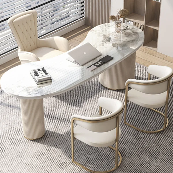 Italian light luxury boss desk simple rock slab desk study writing desk beauty salon medical beauty