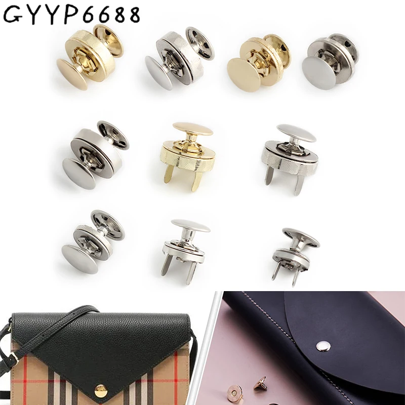 

10mm 12mm 14mm 18mm Single/Double Rivets Magnetic Snap Button For Tote Purse Bags Thick Automatic Adsorption Buckle Accessories