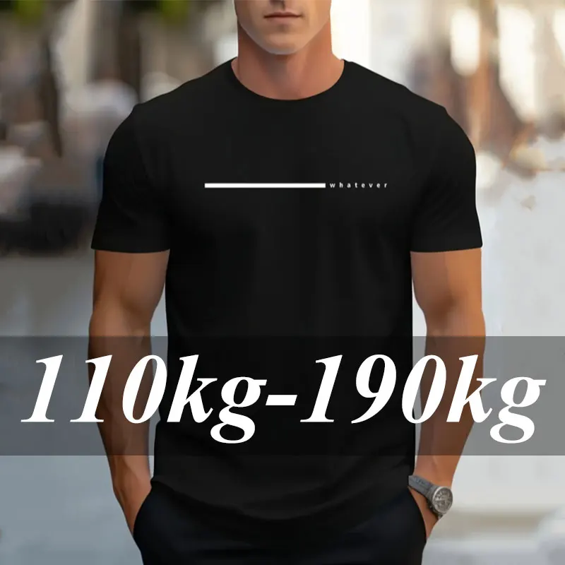 Herrenmode-T-Shirt in Übergröße 1XL-7XL, lässige, lockere T-Shirts, mehrfarbig, optional bedruckt, Sport, Rundhalsausschnitt, kurze Ärmel, Top-Kleidung