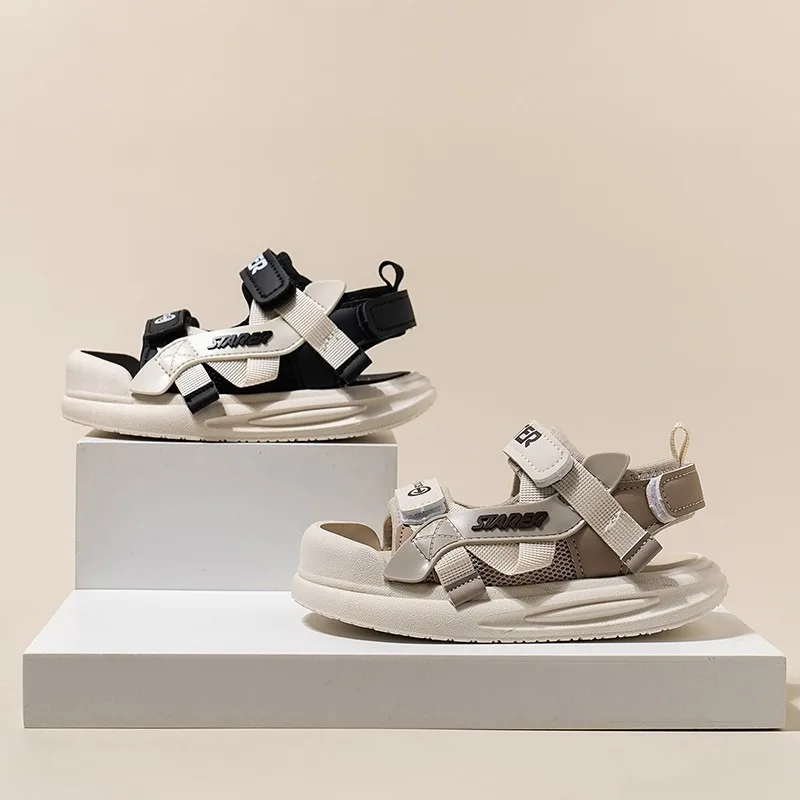 Girls' Sandals Toe Toe Caps 2026 Summer New Fashionable and Versatile Boys' Soft Sole Anti Slip and Anti-collision Beach Shoes