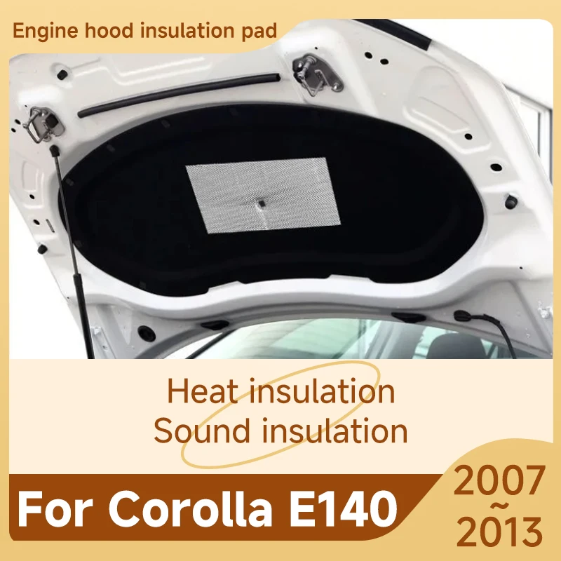 Front Hood Engine Sound Pads For Toyota Corolla E140 2007 2008 2009 2010 2011 2012 2013 Heat Insulation Cotton Cover Accessories