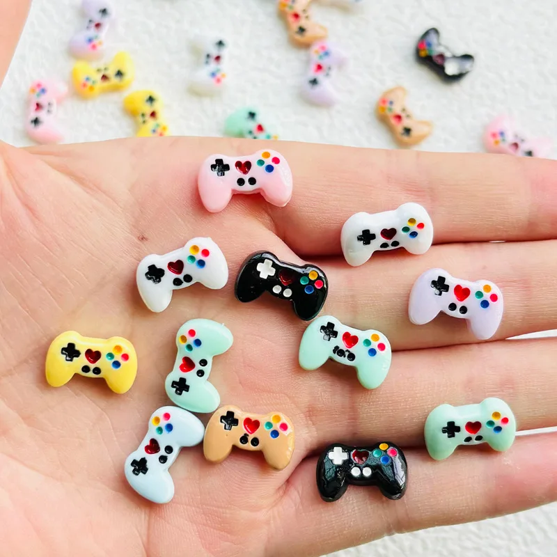 30 Pcs New Kawaii Cartoon Game Console Handle Resin Scrapbook Diy Decorative Hair Clip, Pendant Jewelry Manicure Accessories