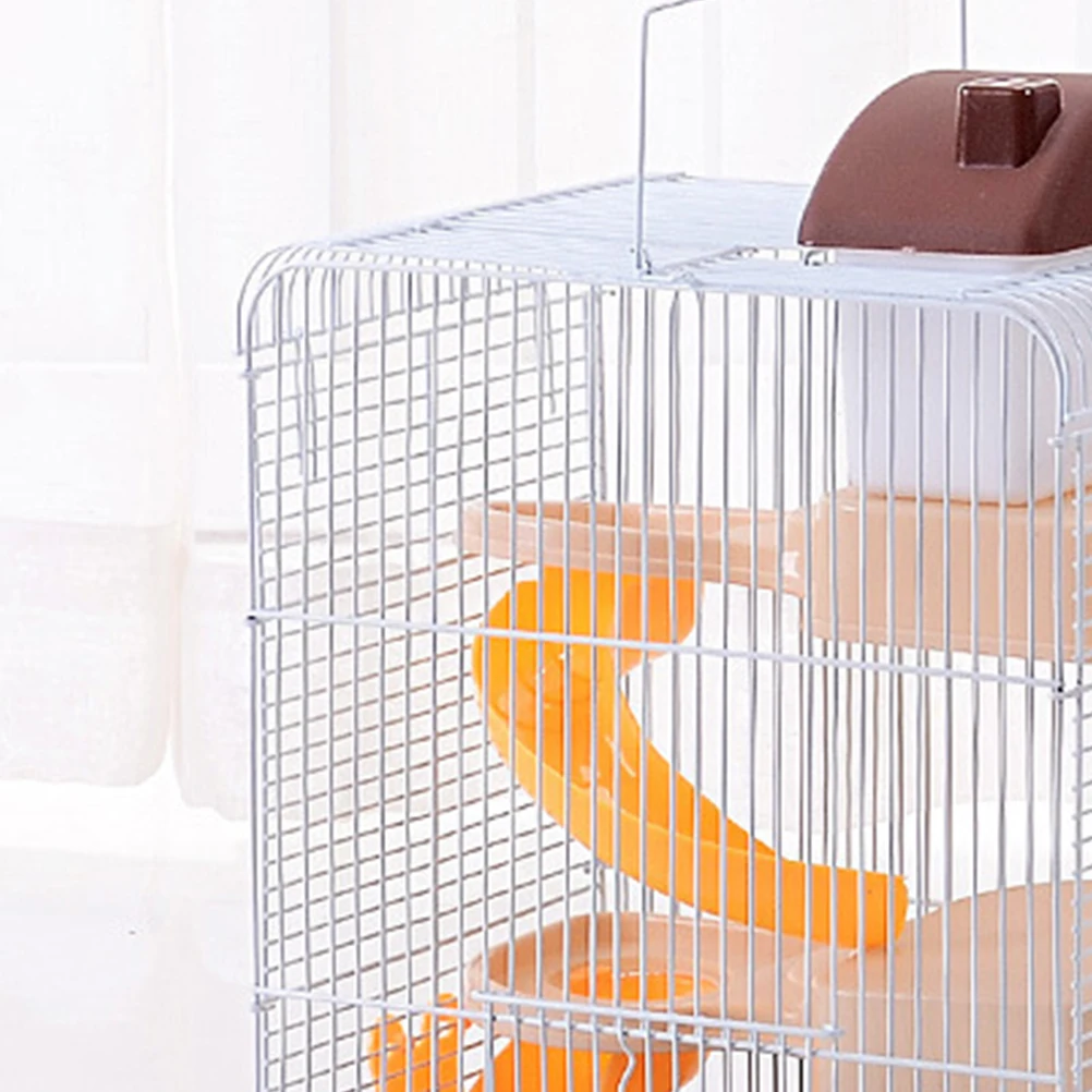

21 X27x45cm Three-story Luxury Villa Cage Guinea Pig Habitat Hideaway Hamster Carry Case Bedding Out