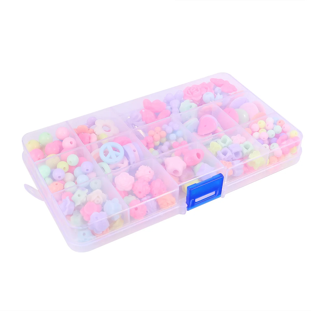 1Set DIY String Beads Kit Kleurrijke Acryl Losse Kralen voor Kinderen Educatief Creativiteit Hands-on Armband Ketting Maken