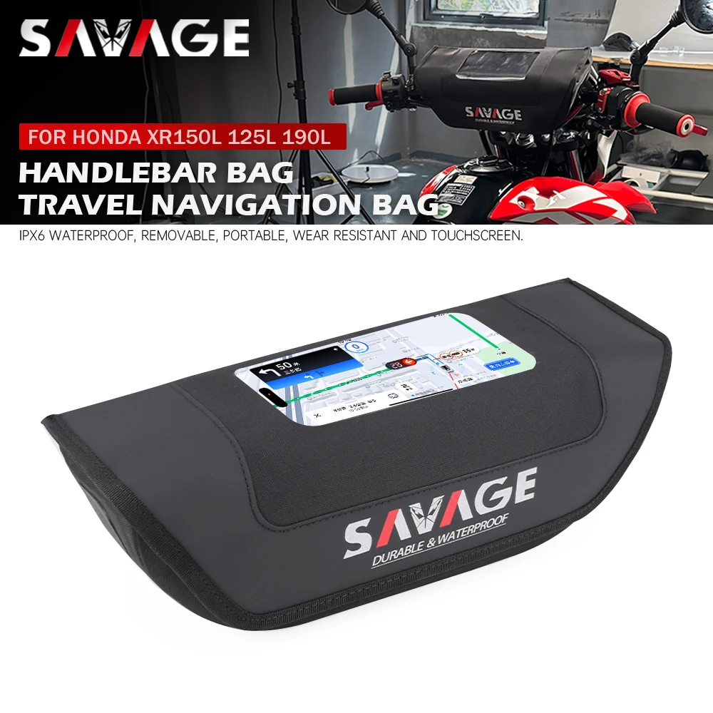 

Motorcycle Handlebar Bag For HONDA XR150L XR125L XR190L XR 150L Handle Bar Navigation Bag Travel Storage Tools Bag Waterproof