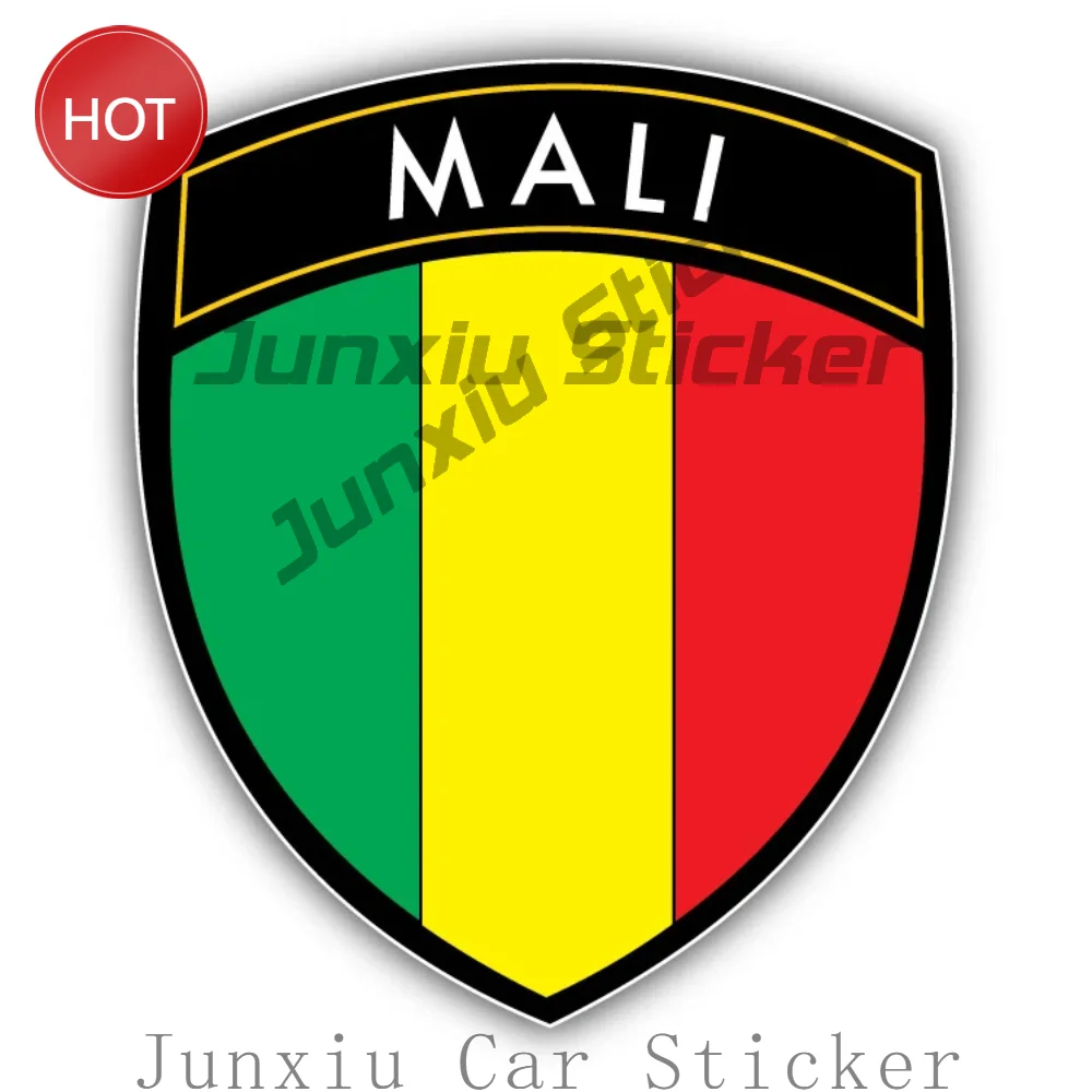 Mali Flag Shield Car Sticker And Bumper Decal