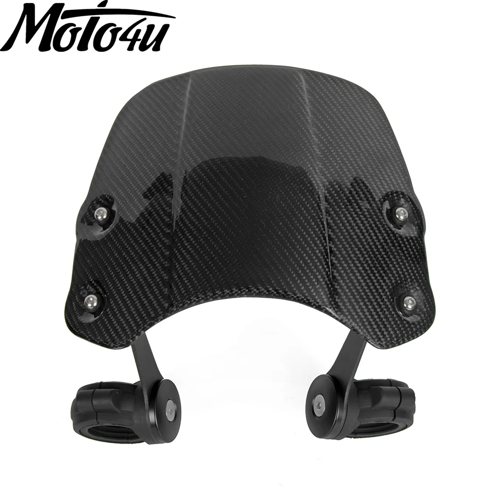 

Carbon Fiber Motorcycle Windscreen Windshield Screen Wind Deflector For Triumph Bonneville Bobber 1200 2018 2019 2020 2021