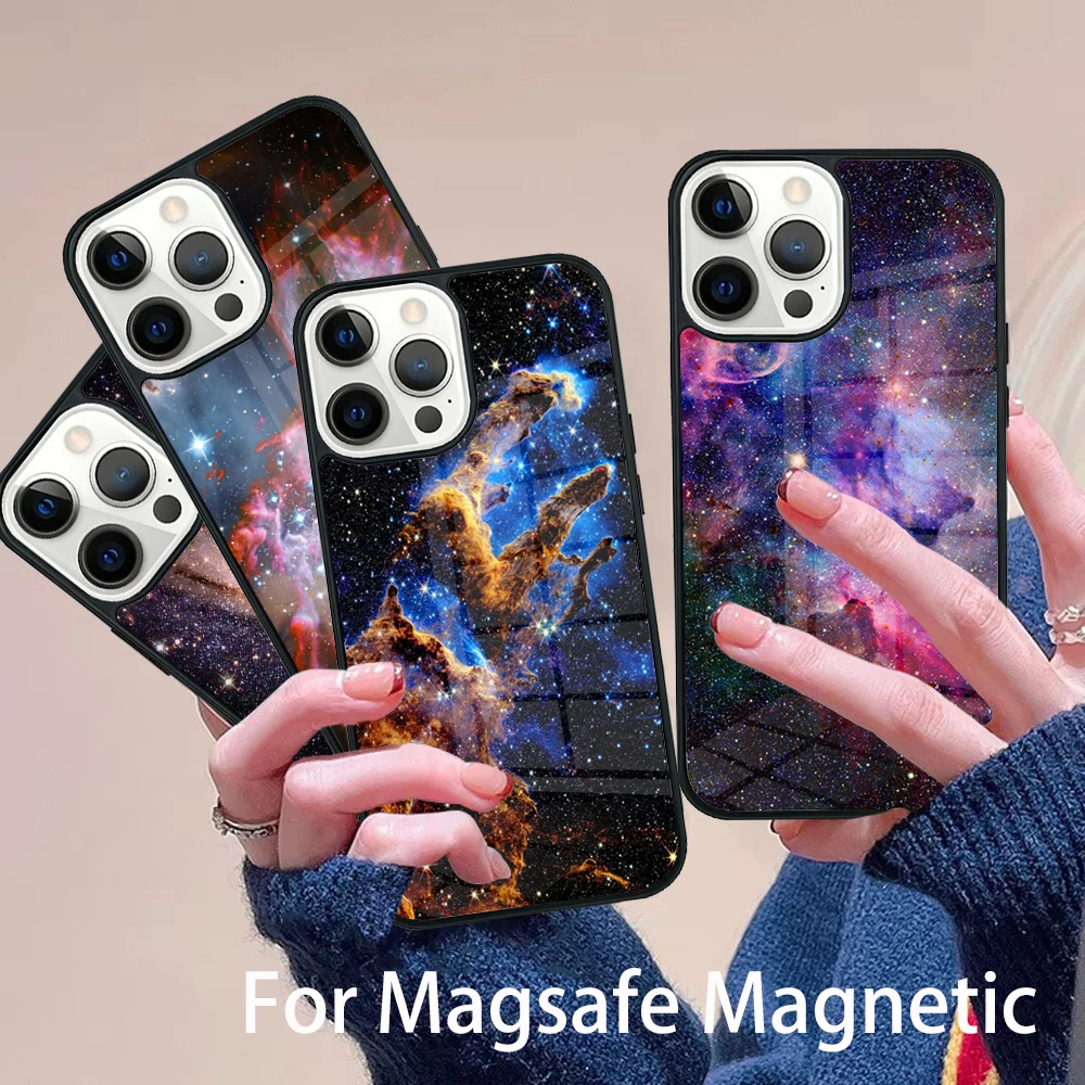 

Outer Space Phone Case Magesafe Magnetic Wireless Charge Cover For IPhone 16 11 12 13 14 15 Pro Max Plus Mini