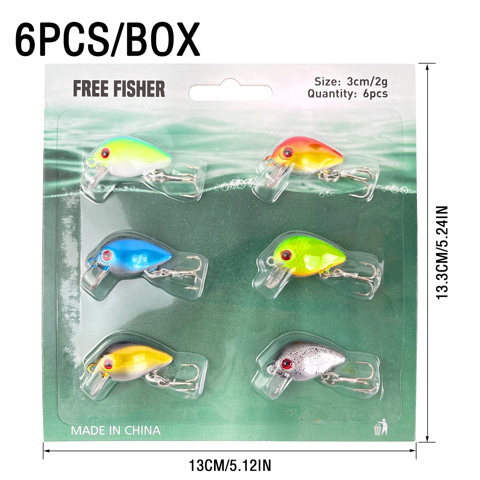 Free Fisher Crankbait duro de superficie para trucha y lubina - imagen 3