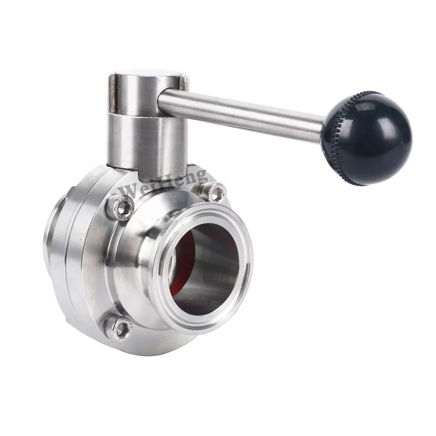 

stainless steel Quick installation Sanitary butterfly valve handle drive