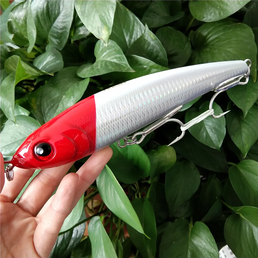 

Noeby 4pcs Pencil Fishing Lure Stickbait Bait 16cm 98g Slow Sinking saltwater Lures Fishing For Seabass Tackle