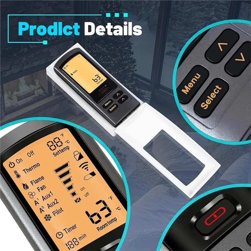 A84X-For Heat N Glo Stoves And Fireplaces Remote Control Replacement Transmitter For Fireplace Model Code 2166-330