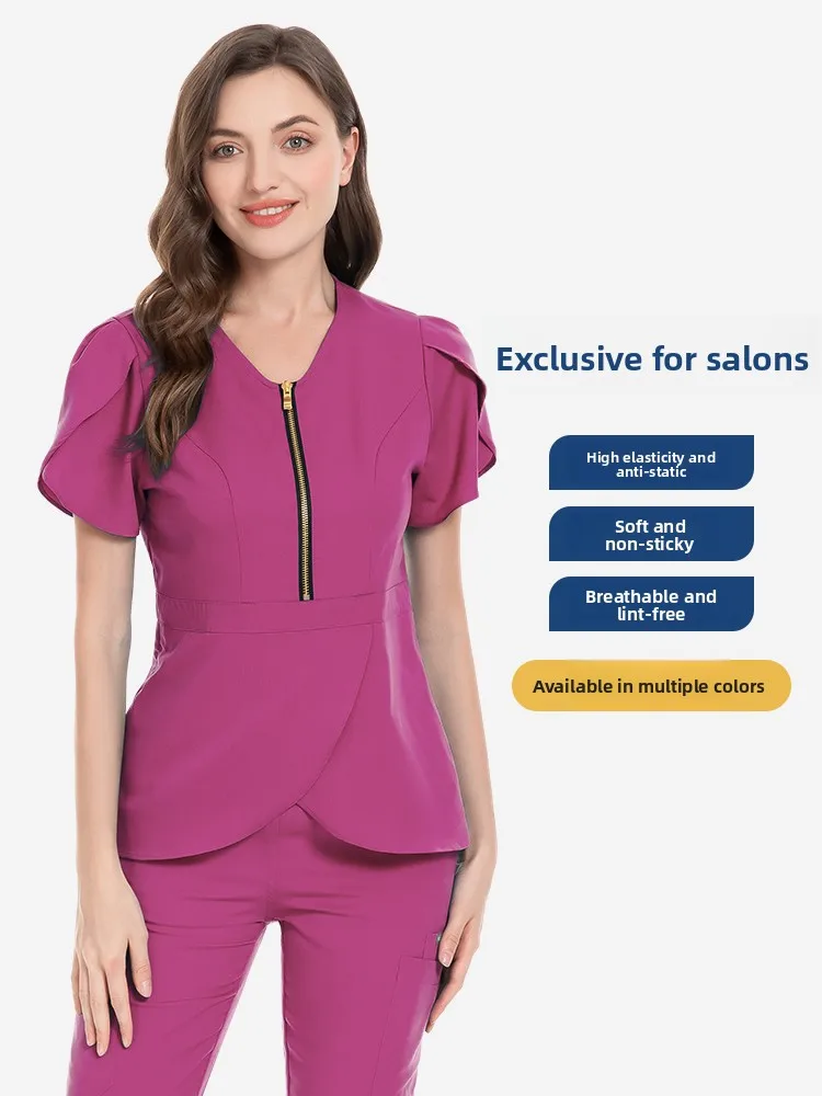 

High Quali Comfortable Pure Color Work orms for Women in Nursing Homes And Beau Salons Breathable Faionable Du Cl...