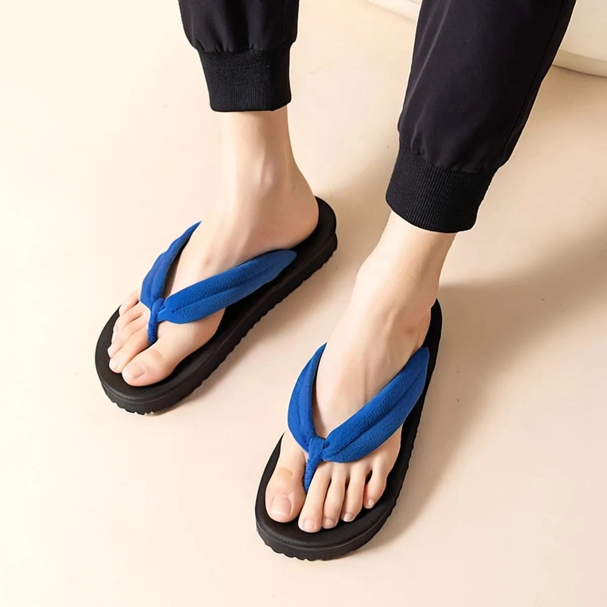 Japanese-style Soft Sole Geta Sandals, Unisex Flip-Flop, Flat Wooden Beach Slippers, Women Summer Casual Outdoor Clogs