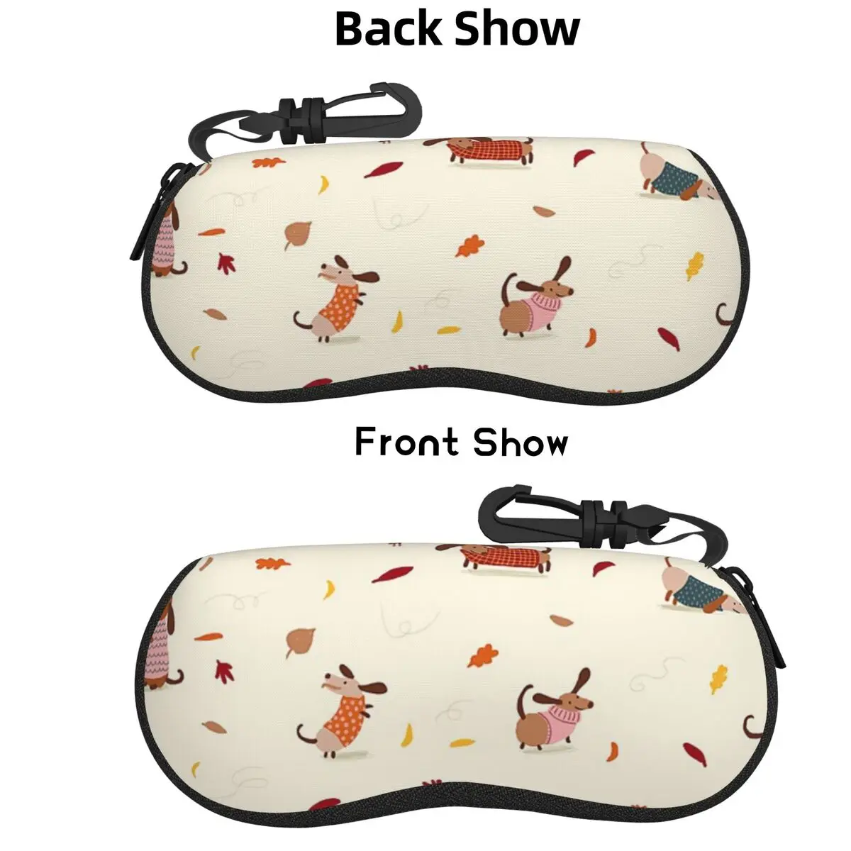

Dachshund Dog Shell Glasses Case Portable Sunglasses Box Women Men Soft Eyeglass Bag Pouch