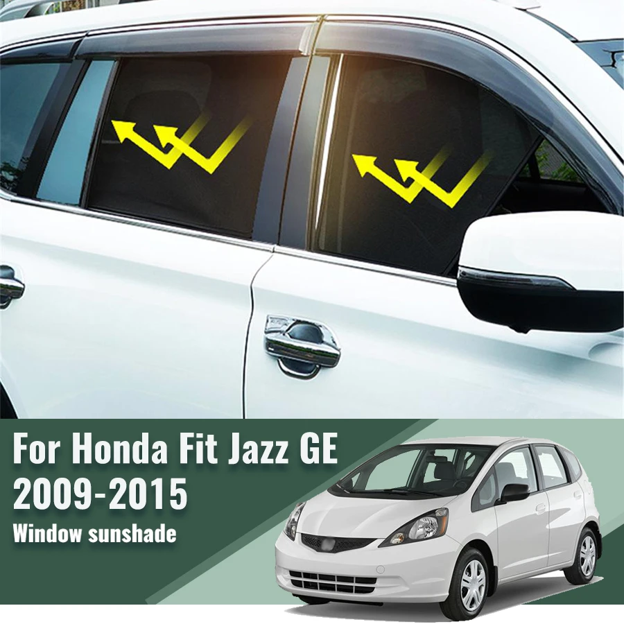 

For Honda Jazz GE Fit 2009-2014 Magnetic Car Sunshade Front Windshield Frame Curtain Rear Side Window Sun Shade Visor