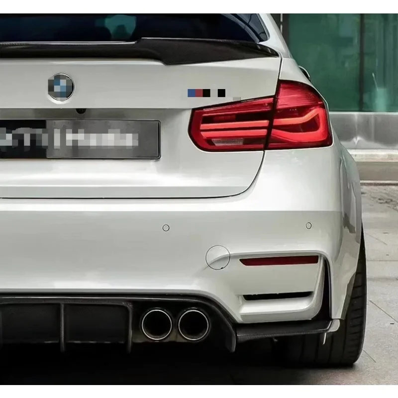 New! For BMW F80 M3 F82 F83 M4 2014-2018 Dry Carbon Fiber V Style Car Rear Bumper Diffuser Spoiler Lip Splitter Lip Protector Gu