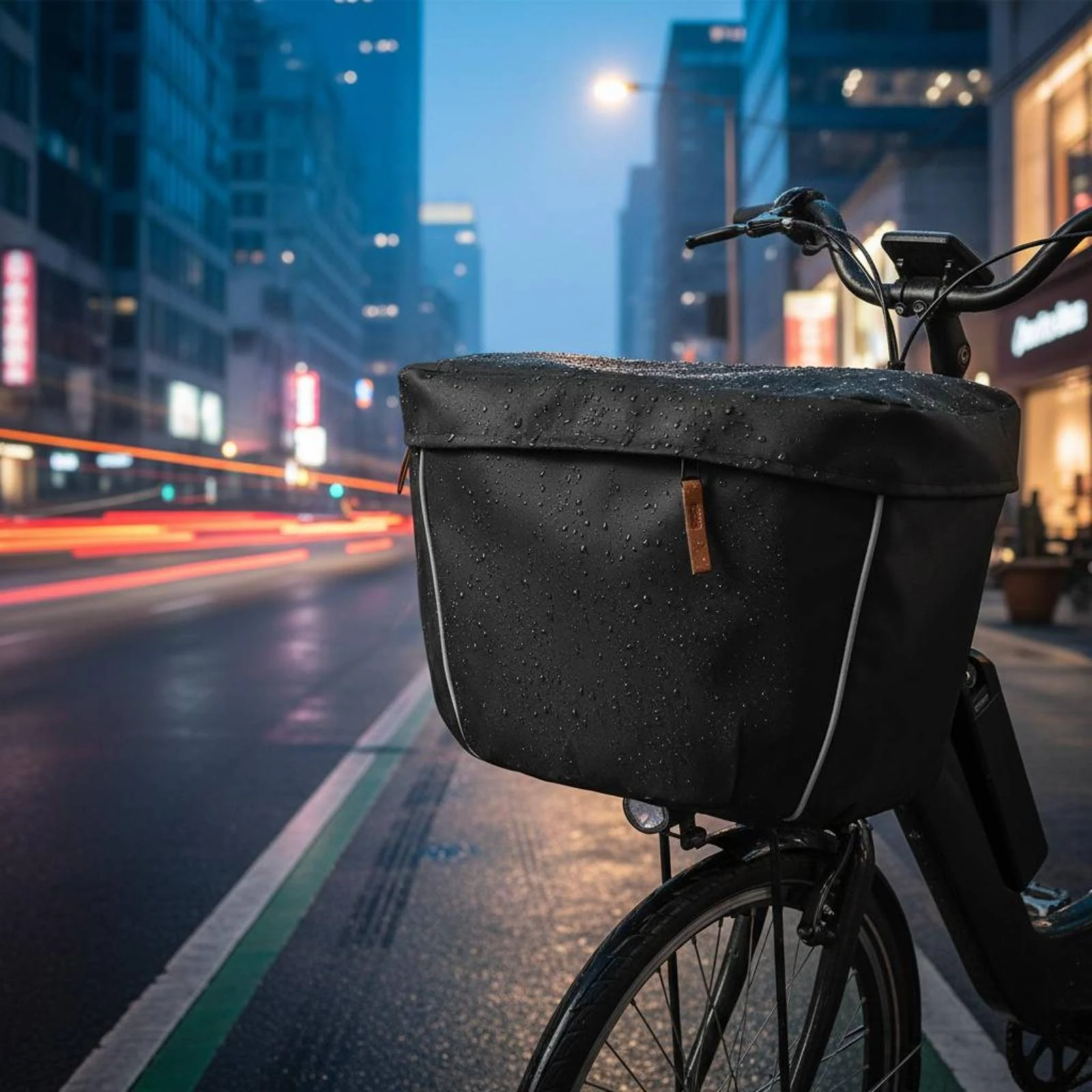 Waterproof Bike Basket Cover Stretchable Two-Wheel Vehicle Basket Rain Guard Bike Rain Cover Easy to Clean Cycling Accessory
