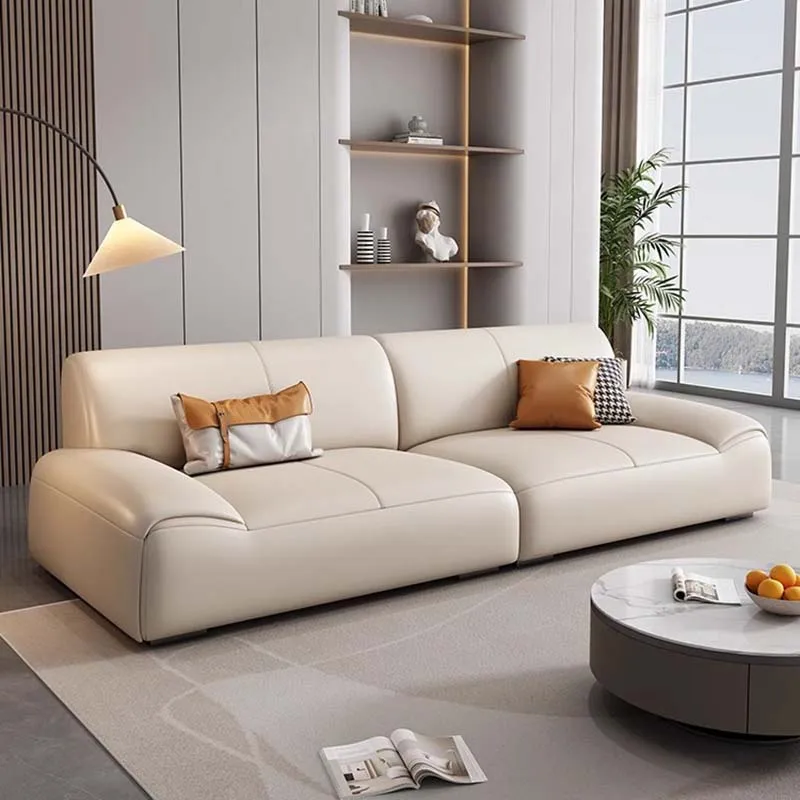 Minimalistyczna Sofa do salonu skóra naturalna nowoczesne eleganckie sofy salon wygodne meble Divani Soggiorno Nordic