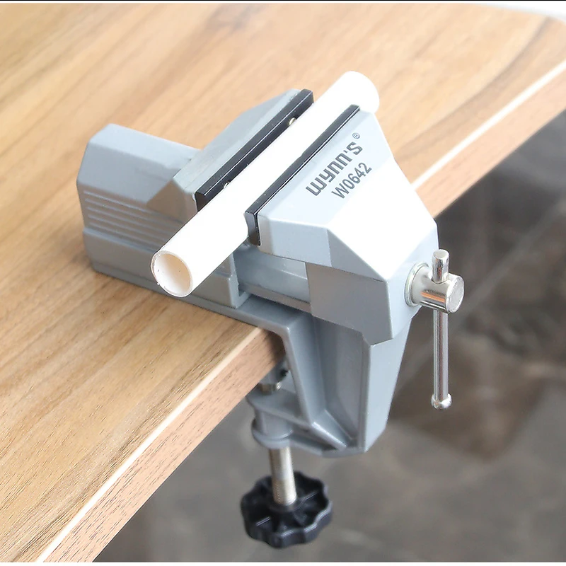 

Swivel Table Bench Vise Tool Workshop Aluminum alloy Carpentry DIY Heavy Duty Hobby Holding Repair Supply Clamp