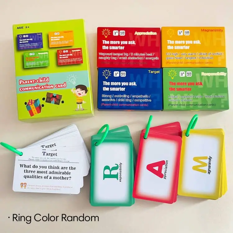 

192 PCS Children's Communication Card Self Cognition Parent Child Communication Q&A Card Social Interaction Behavior Card Game