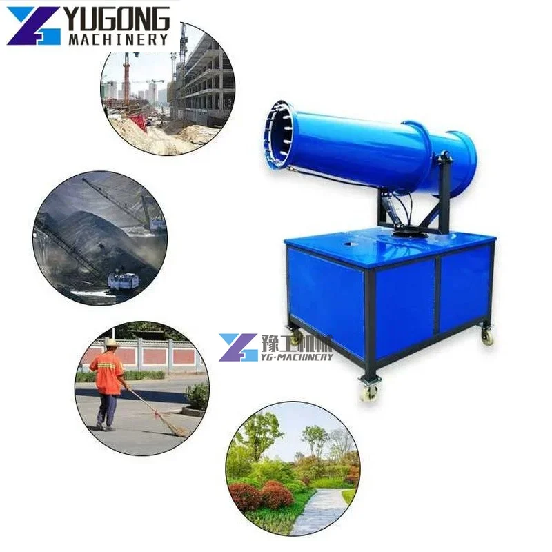 Security Telecontrol Water Mist Sprayer Fog Cannon Gun Spraying Machine Low Price Mobile Dust Removal Fog Cannon Sprayer